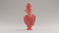 Pink Minerva Bust Sculpture