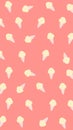 Pink Minimalist Cute Ice Cream Pattern Phone Wallpaper