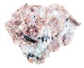 Pink Miserite crystals in rock isolated Royalty Free Stock Photo