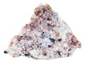 Pink Miserite stone in rock isolated Royalty Free Stock Photo