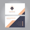 Pink modern business card design template