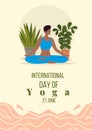 Pink Modern International Yoga Day (Flyer