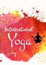 pink modern International yoga day (Poster