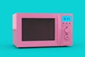 Pink Modern Microwave Oven as Duotone Style. 3d Rendering Royalty Free Stock Photo