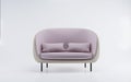 Pink modren couch 3d object with white background