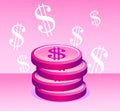 Pink Money, Gay coin, LGBT Pride, Homossexual, LGBTQI