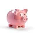 a pink money piggy bank