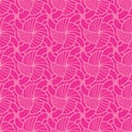 Pink monochromic organic geometric doodled seamless pattern tile