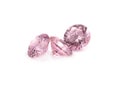 Pink morganite on a white background Royalty Free Stock Photo