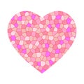 Pink mosaic heart