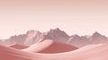 Pink Mountain Waves In Hyper-realistic Minimalist Style