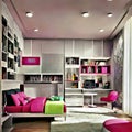 Pink multi storage room