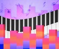 Pink Music Notes Background Royalty Free Stock Photo