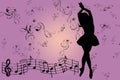 Pink musical background