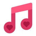 Love Music Melody Note Valentine Pink Icon