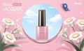 Pink nail lacquer ads