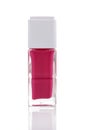 Pink nail polish bottle with reflection Royalty Free Stock Photo