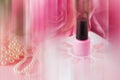 Pink nail varnish abstract background makeup concept Royalty Free Stock Photo