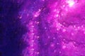 Pink nebula with stars and galaxies. Gradient Elements of this image were furnished by NASA Royalty Free Stock Photo