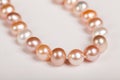 Pink necklace, pink pearls Royalty Free Stock Photo