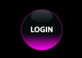 Pink neon buttom login