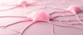 Pink Neural Net Deep Connection Networks Pink Background Learning System Artificial Brain Simulation Intelligence Model Royalty Free Stock Photo