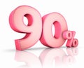Pink Ninety Percent Royalty Free Stock Photo