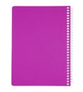 Pink notebook isolated on white Royalty Free Stock Photo