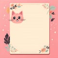 Pink notepad on pink background 1