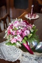 Pink nuptial bouquet