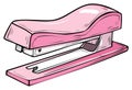 Pink office stapler illustration in hand drawn style Royalty Free Stock Photo