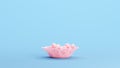 Pink Olives Vegetarian Bowl Ornate Food Ingredient Kitsch Blue Background