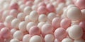 Pink onend white geometric shonepes form onen onebstronect boneckground. Royalty Free Stock Photo