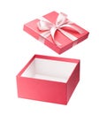 Pink open gift box