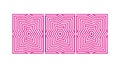 Pink Optical Illusion Geometric Pattern, vector design Generative AI Royalty Free Stock Photo
