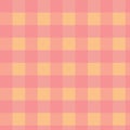 Pink and orange baby girl background, cute continuous gingham pattern..