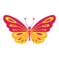 Pink and orange butterfly clip art