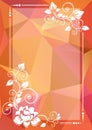 Pink orange floral border Royalty Free Stock Photo