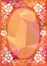 Pink orange floral border Royalty Free Stock Photo