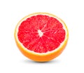 Pink orange grapefruit slice isolated on white background Royalty Free Stock Photo