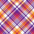 Pink orange plaid madras seamless pattern