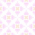 Pink and yellow orange pastel starburst shapes seamless background pattern Royalty Free Stock Photo