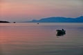 Dawn Light on Corinthian Gulf Bay, Greece Royalty Free Stock Photo