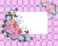 Pink orchids border