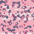 Pink organic camouflage - seamless vector pattern