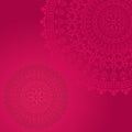 Pink oriental mandala background