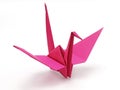 Pink origami bird Royalty Free Stock Photo