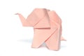 Pink origami elephant