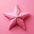 Pink Origami Star On Pink Background - Patricia Piccinini Inspired Plush Doll Art