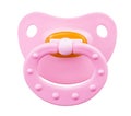 Pink orthodontic pacifier Royalty Free Stock Photo